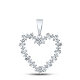 1/3CTW-DIA CN HEART PENDANT